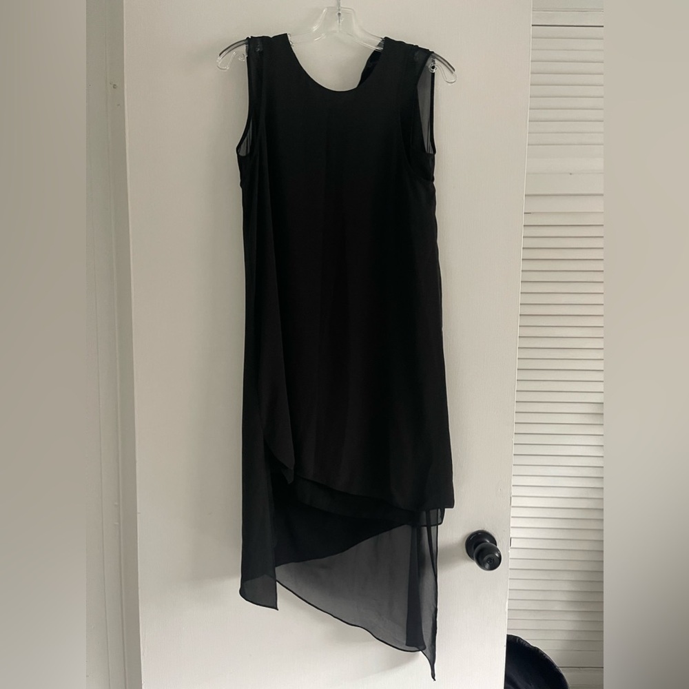 BCBG MaxAzria asymmetrical black dress